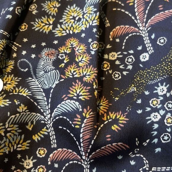 J. Crew Point Sure Jungle Print Crepe Wide Leg Pant size 6 - Picture 7 of 12